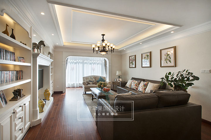 簡(jiǎn)美客廳裝修實(shí)景